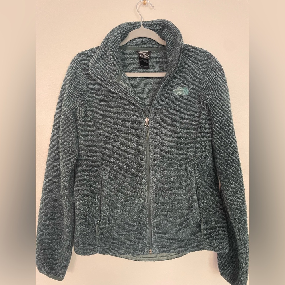 Green north face flee jacket size small